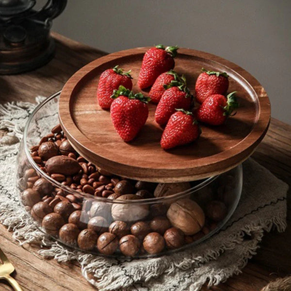 Natural Handcrafted Wooden Food Container For Eco Friendly Kitchen Storage