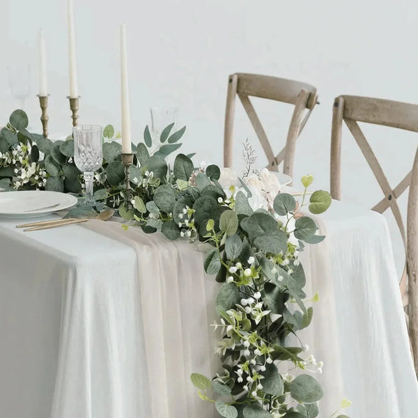 Faux Eucalyptus Garland Artificial Greenery Versatile Home Decor Set