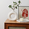 Halo Modern Ceramic Vase 2 Piece Set for Flowers and Home Decor