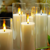 LED Flameless Acrylic Candles 9 Piece Set With Remote Timer