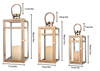 Elegant Outdoor Candle Lanterns 3 Piece Set For Patio Garden Decor