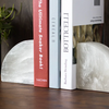 Elegant White Onyx Bookend For Desk Home Office Decor Book Organizer