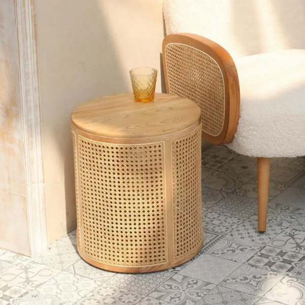 Woodland Haven Storage Wooden Side Table Elegant Design