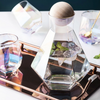 Modern Diamond Inspired Glass Tumbler 5 Piece Drinkware Set