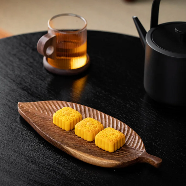 Eco Friendly Walnut Leaf Dinner Plates Natural Tableware