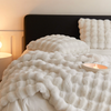 Rabbit Faux Fur Throw Blanket Ultra Plush Cozy Soft Luxury Home Decor