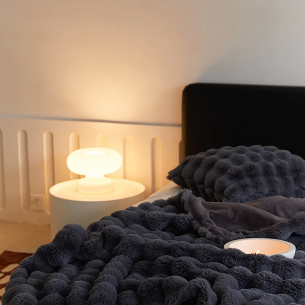 Rabbit Faux Fur Throw Blanket Ultra Plush Cozy Soft Luxury Home Decor