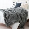 Premium Fox Faux Fur Throw Blanket Ultra Soft Cozy Living Room Decor
