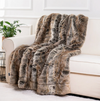 Luxury Mink Faux Fur Throw Blanket Soft Warm Cozy Living Room Decor