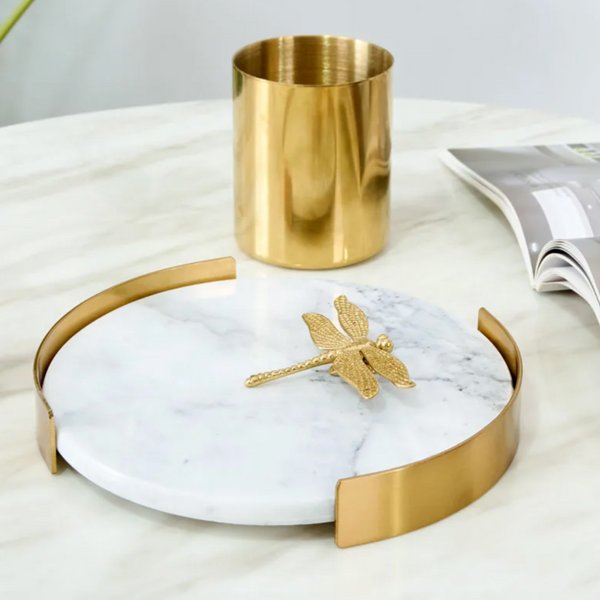 Premium Natural Marble Serving Tray For Home Decor Vanity Organization