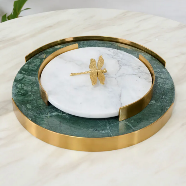 Premium Natural Marble Serving Tray For Home Decor Vanity Organization