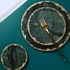 Green Marble Slab Coasters for Dining Table Natural Stone Home Decor
