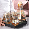 Modern Diamond Inspired Glass Tumbler 5 Piece Drinkware Set