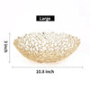 Elegant Metal Coral Decorative Bowl For Ocean Inspired Table Centerpiece