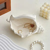 Ceramic Enamel Conch Shell Storage Tray for Jewelry and Small Items Decor