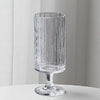 Luxe Stria Footed Glass