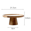 Rustic Natural Wood Food Stand For Kitchen Dining Serving Tabletop