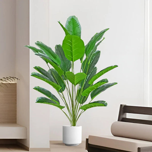 Lifelike Faux Banana Plant For Indoor Outdoor Tropical Home Decor