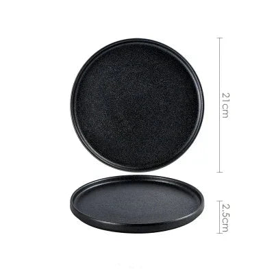 Minimalist 9 Piece Stoneware Dinner Plate Set For Home Dining