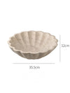 Floral Faux Travertine Decorative Bowl For Modern Home Centerpiece