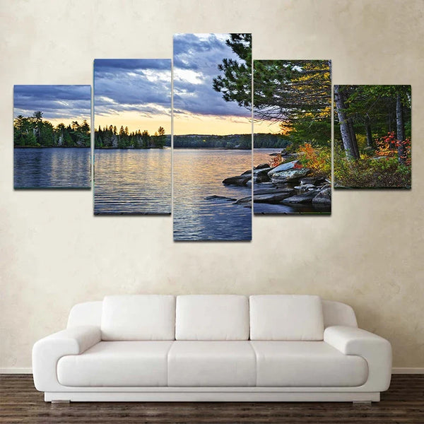 Nature Landscape 5 Piece Canvas Wall Art Premium Home Decor