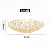 Exquisite Metal Coral Decorative Trinket Bowl For Home