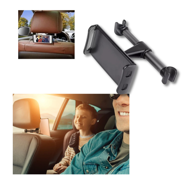 Backseat Tablet And Phone Holder With 360 Degree Rotation And Non-Slip Grip