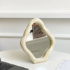 Handcrafted Wabi Sabi Wall Mirror Irregular Oval Design For Modern Home Decor