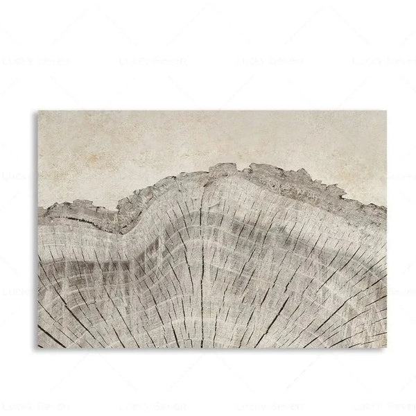 Elegant Tree Rings Abstract Canvas Wall Art For Modern Homes