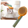 Pumpkin Shaped Self Cleaning Pet Grooming Brush With Pain Free Bristles