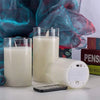 Flameless Candle 3 Piece Set With Remote And Automatic Timer