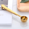 Elegant Espresso Spoon Clip And Coffee Bag Sealer Organizer