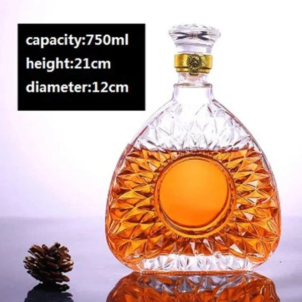 Classic Spirit Glass Decanter For Whiskey And Bourbon Serving