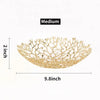 Elegant Metal Coral Decorative Bowl For Ocean Inspired Table Centerpiece