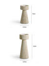 Faux Travertine Stone Candle Holder Decor Modern Home Accent