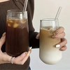 Rounded Ribbed Glass Tumbler Set Four Pieces Textured Water Juice