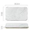 Elegant Gold Trim Marble Cutting Board For Kitchen Food Prep And Serving