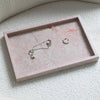 Natural Rose Marble Serving Tray For Kitchen Bathroom Home Decor