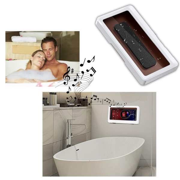 Waterproof Wall Mount Phone Holder For Shower With Anti Fog Touch Screen