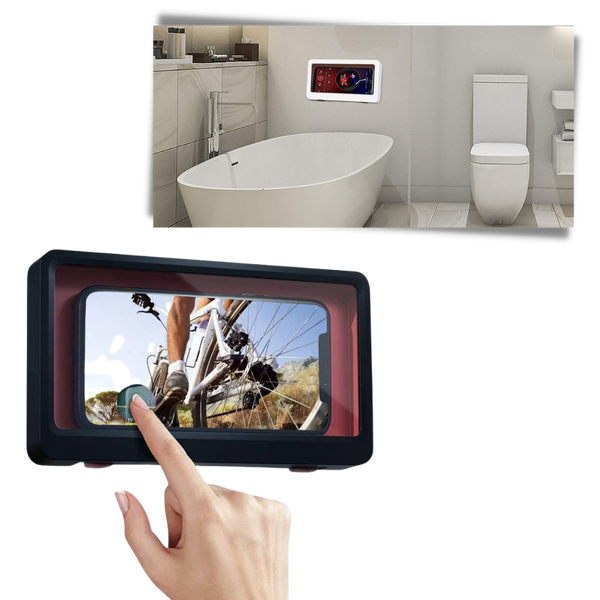 Waterproof Wall Mount Phone Holder For Shower With Anti Fog Touch Screen