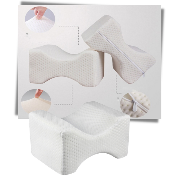Ergonomic Knee and Leg Memory Foam Pillow for Side Sleepers Posture Support