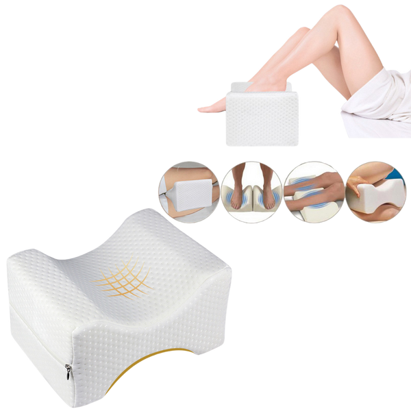 Ergonomic Knee and Leg Memory Foam Pillow for Side Sleepers Posture Support