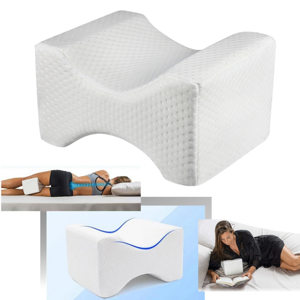 Ergonomic Knee and Leg Memory Foam Pillow for Side Sleepers Posture Support