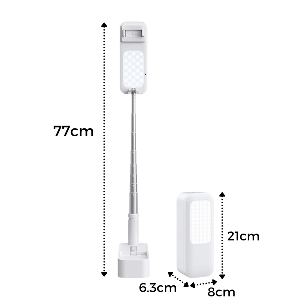 Phone Holder With Bluetooth Light Kit For Perfect Selfies