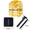 Solar Powered LED String Lights With 8 Modes And 16 Hour Run Time
