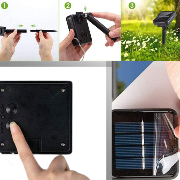 Solar Powered LED String Lights With 8 Modes And 16 Hour Run Time
