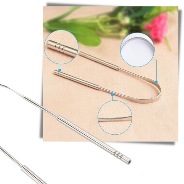 Stainless Steel Tongue Scraper For Fresh Breath And Clean Mouth