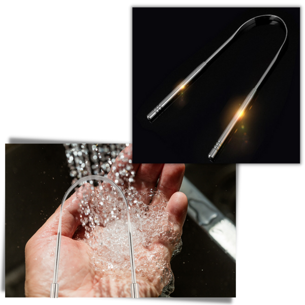 Stainless Steel Tongue Scraper For Fresh Breath And Clean Mouth