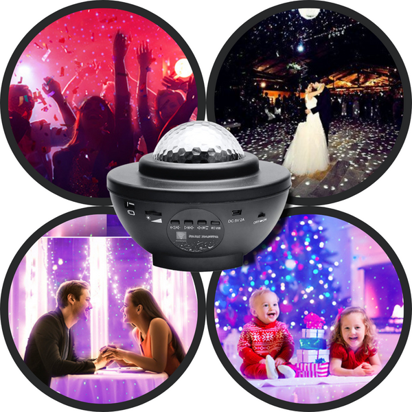 Starry Night Sky Projector With Bluetooth Speaker For Relaxing Ambience