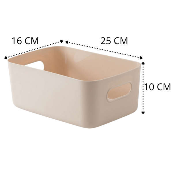 Portable Plastic Storage Basket For Makeup And Skincare Organization